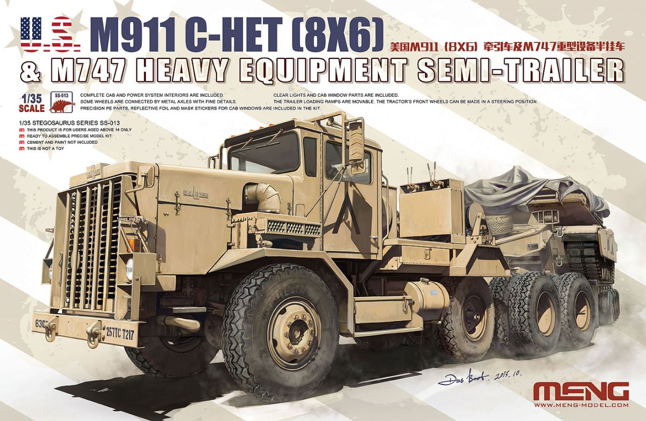 1/35 US M911 C-Het (8x6) & M747 Heavy Equipment Semi-Trailer - Click Image to Close