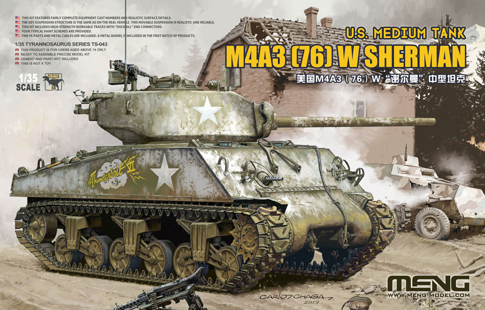 1/35 US Medium Tank M4A3(76)W Sherman - Click Image to Close