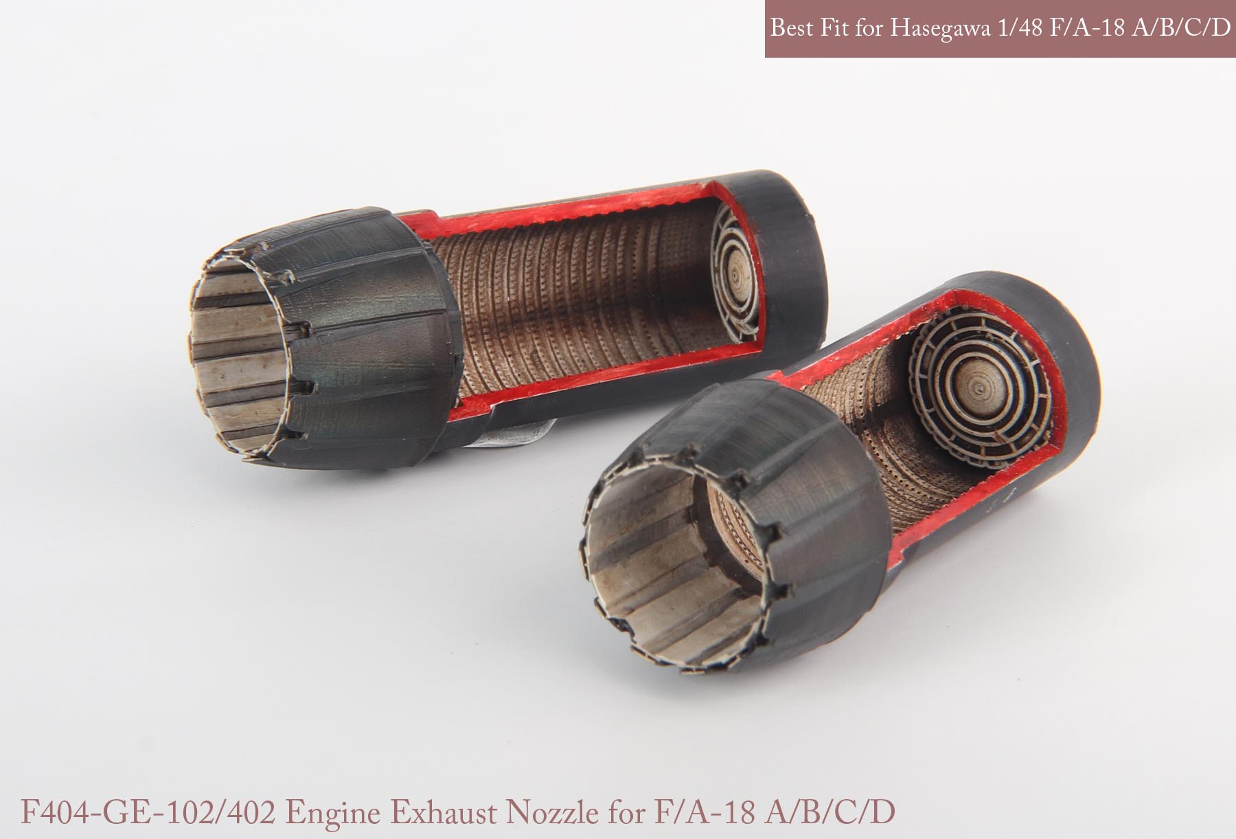 1/48 F/A-18A/B/C/D GE Nozzle & Burner Set (Opened) for Hasegawa - Click Image to Close