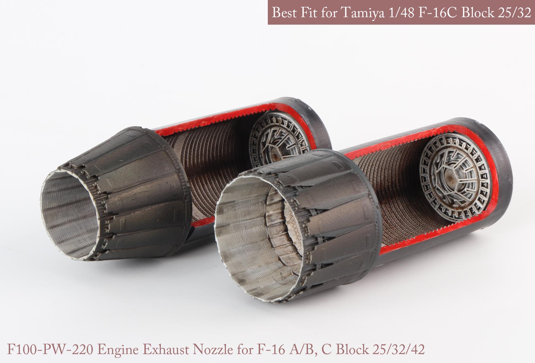 1/48 F-16A/B/C/D Block.25/32/42 P&W Nozzle & Burner for Tamiya - Click Image to Close