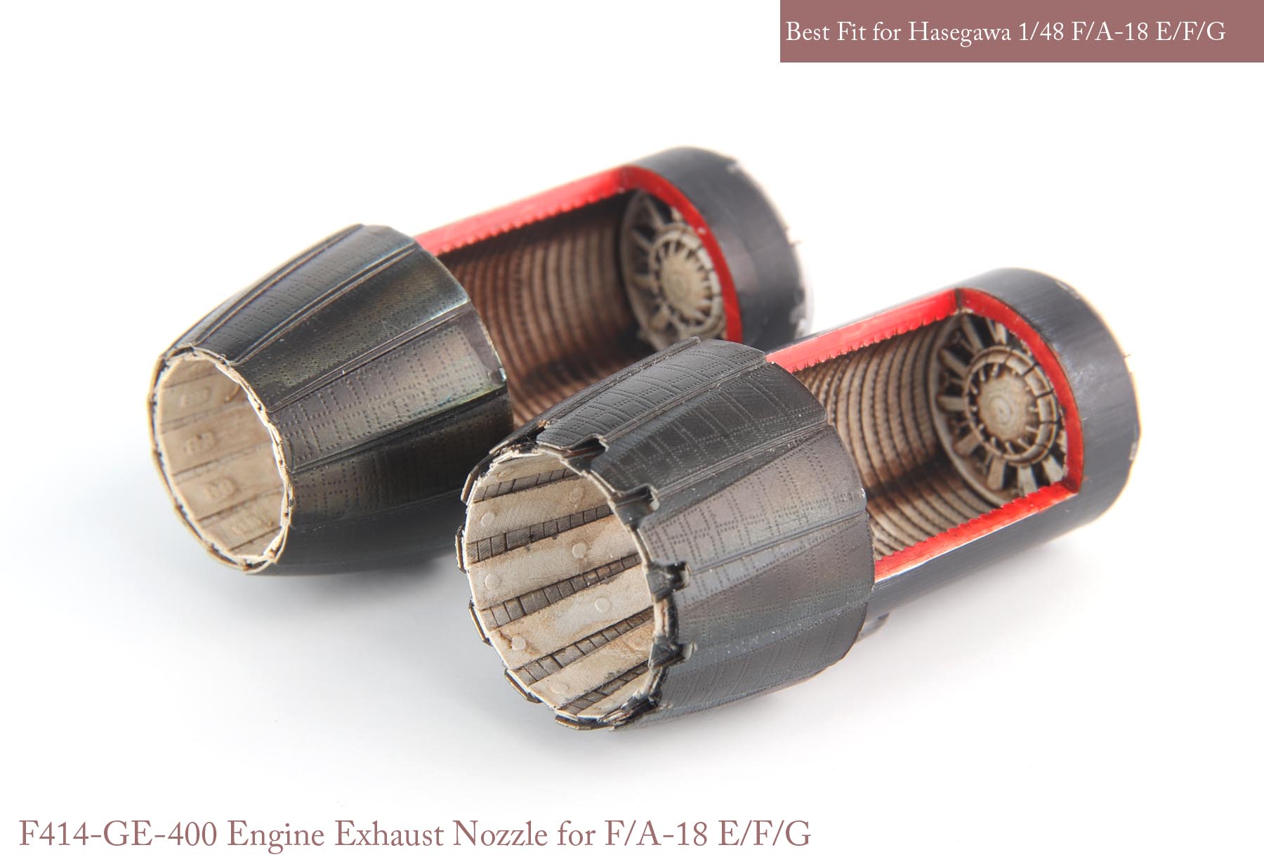 1/48 F/A-18E/F/G GE Nozzle & Burner Set (Closed) for Hasegawa - Click Image to Close