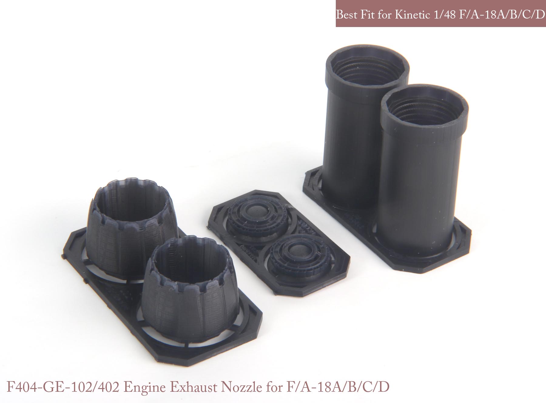 1/48 F/A-18A/B/C/D Nozzle & Burner Set (Opened) for Kinetic - Click Image to Close