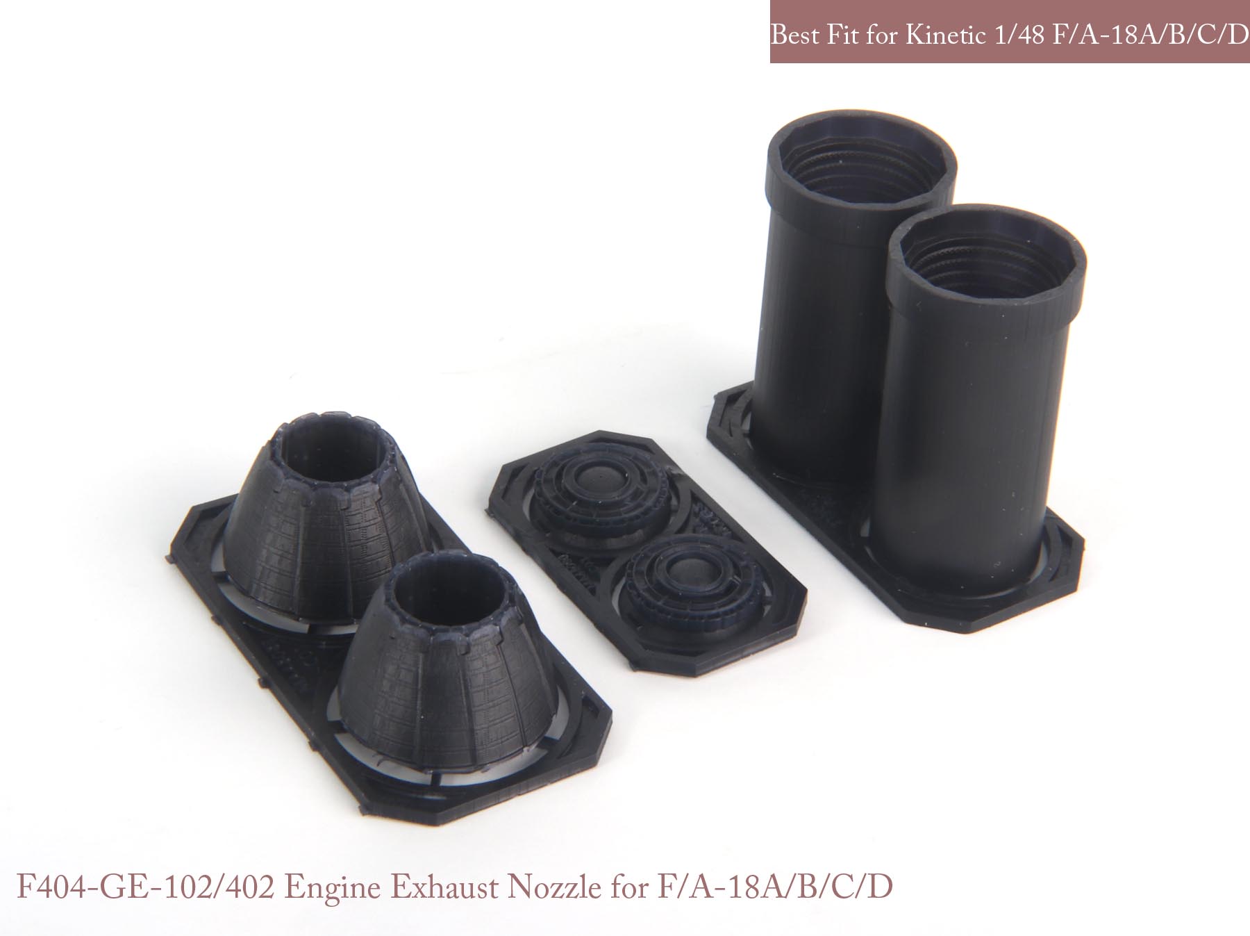 1/48 F/A-18A/B/C/D Nozzle & Burner Set (Closed) for Kinetic - Click Image to Close