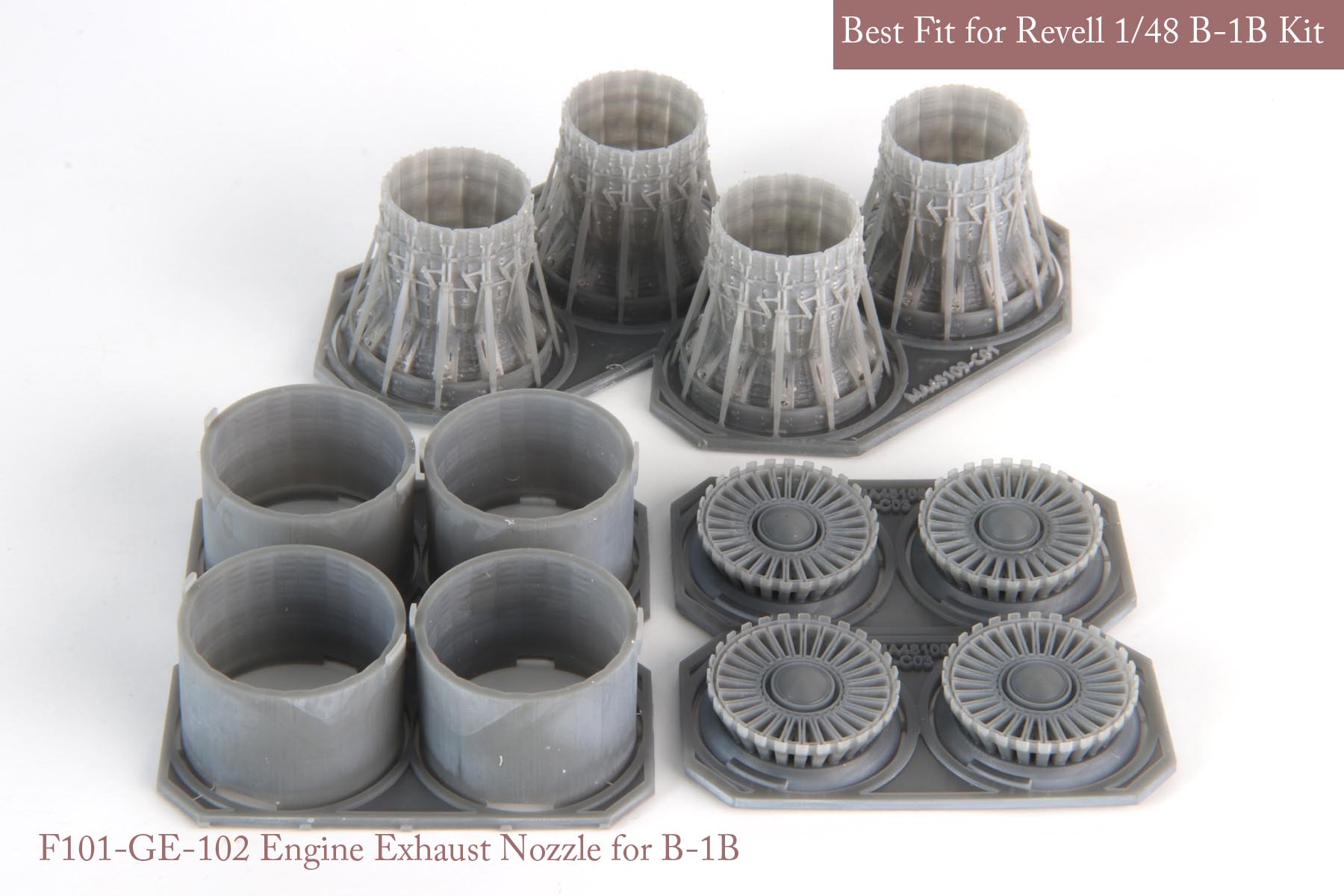 1/48 B-1B Exhaust Nozzle & After Burner Set (Closed) for Revell - Click Image to Close