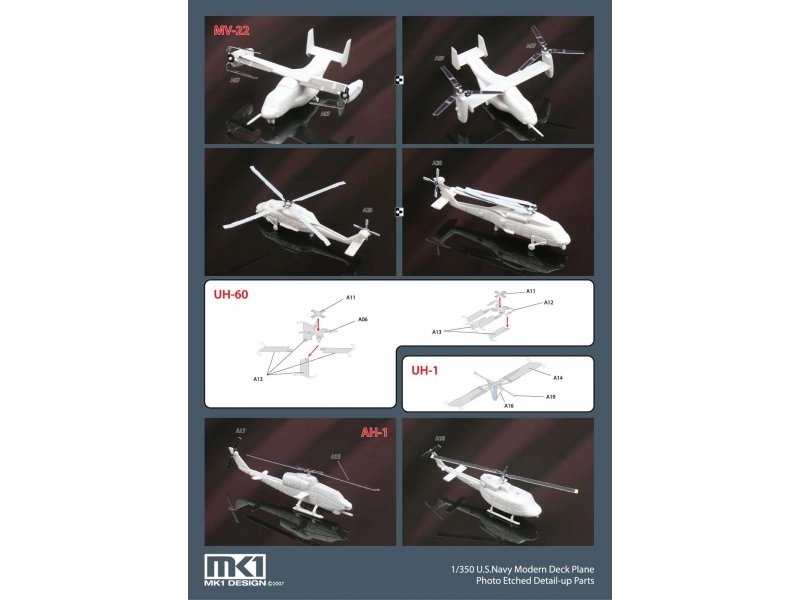 1/350 Modern US Deck Plane Detail Up Etched Parts - Click Image to Close