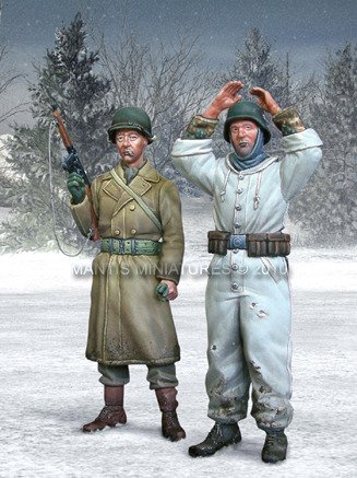 1/35 Hands up! - US Infantryman & German POW - Ardennes 1944 - Click Image to Close