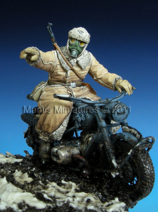 1/35 German Motorcyclist, WWII Eastern Front - Click Image to Close