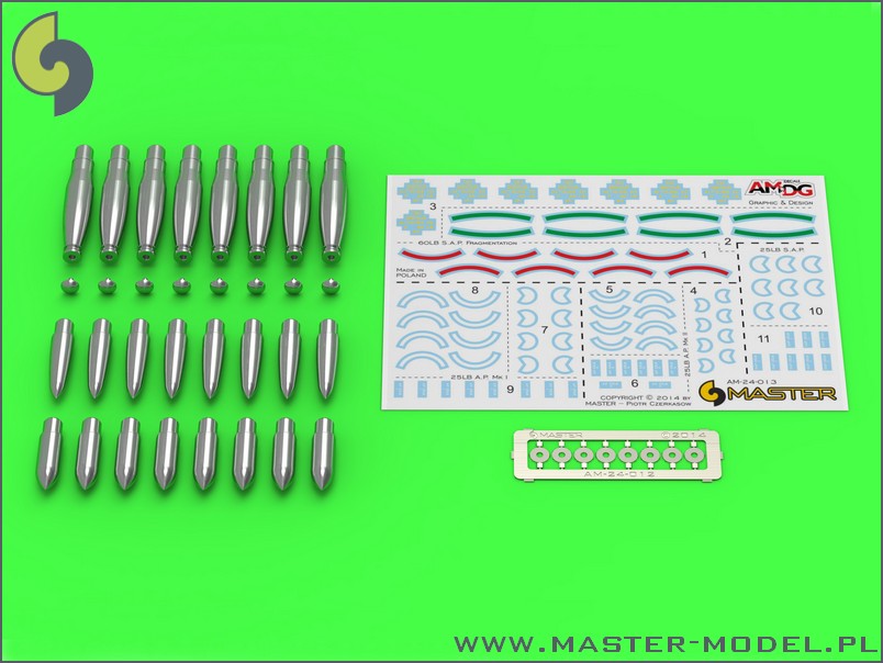 1/24 Additional Types Warheads for British RP-3 Rocket - Click Image to Close