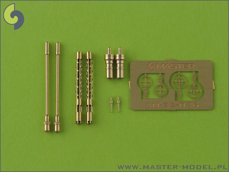 1/32 German Aircraft Machine Gun MG-81 and MG-81Z Turned Barrels - Click Image to Close