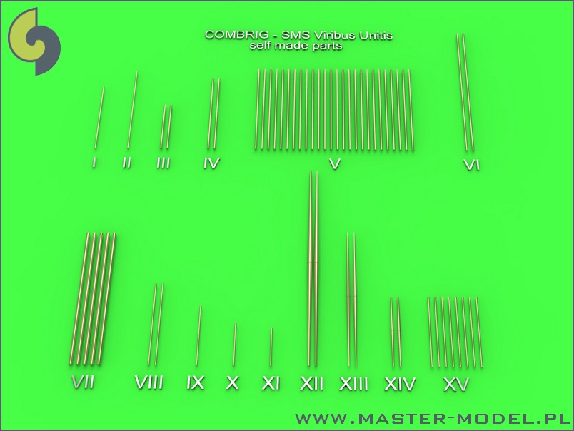 1/350 SMS Viribus Unitis Masts/Yards/Turned Parts Set - Click Image to Close