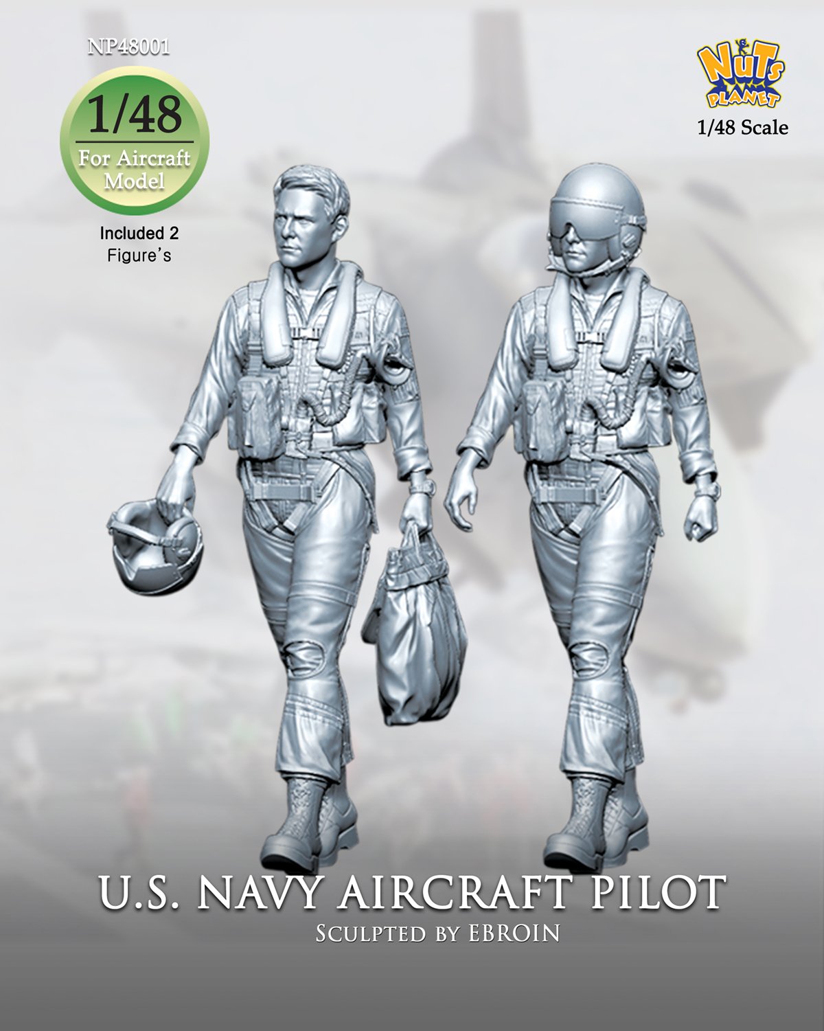 1/48 US Navy Aircraft Pilot (2 in 1 Box) - Click Image to Close