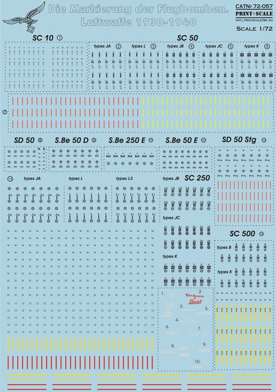 1/72 Die Markierung der Flugbomben, Luftwaffe 1930-1940 - Click Image to Close