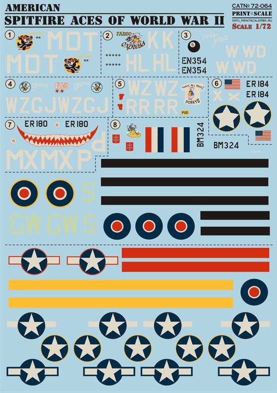 1/72 US Spitfire Aces of WWII - Click Image to Close