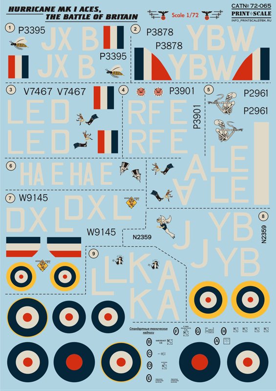 1/72 Hurricane Mk.I, Aces, The Battle of Britain - Click Image to Close