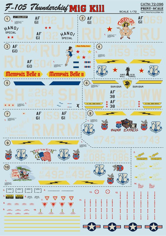 1/72 F-105 Thunderchief, MiG Kill - Click Image to Close