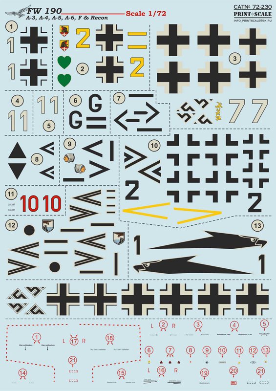 1/72 Focke-Wulf Fw190A-3, A-4, A-5, A-6, F & Recon - Click Image to Close