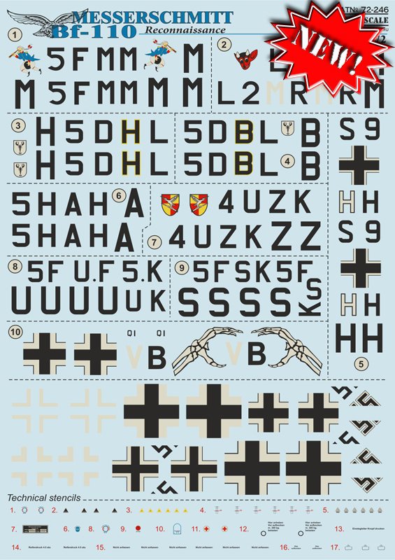 1/72 Messerschmitt Bf110 Reconnaissance - Click Image to Close