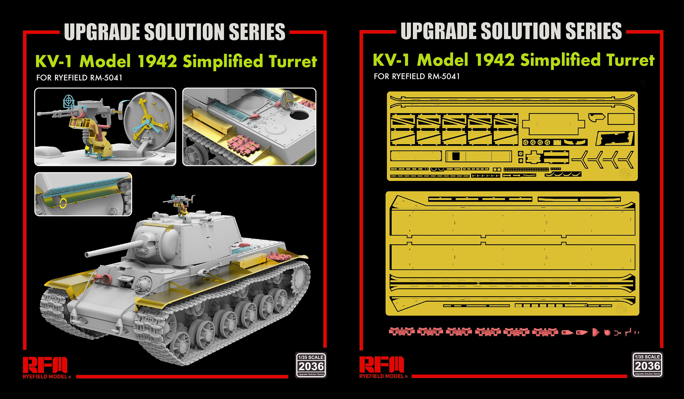 1/35 KV-1 Model 1942 Simplified Turret Detail Up Set - Click Image to Close