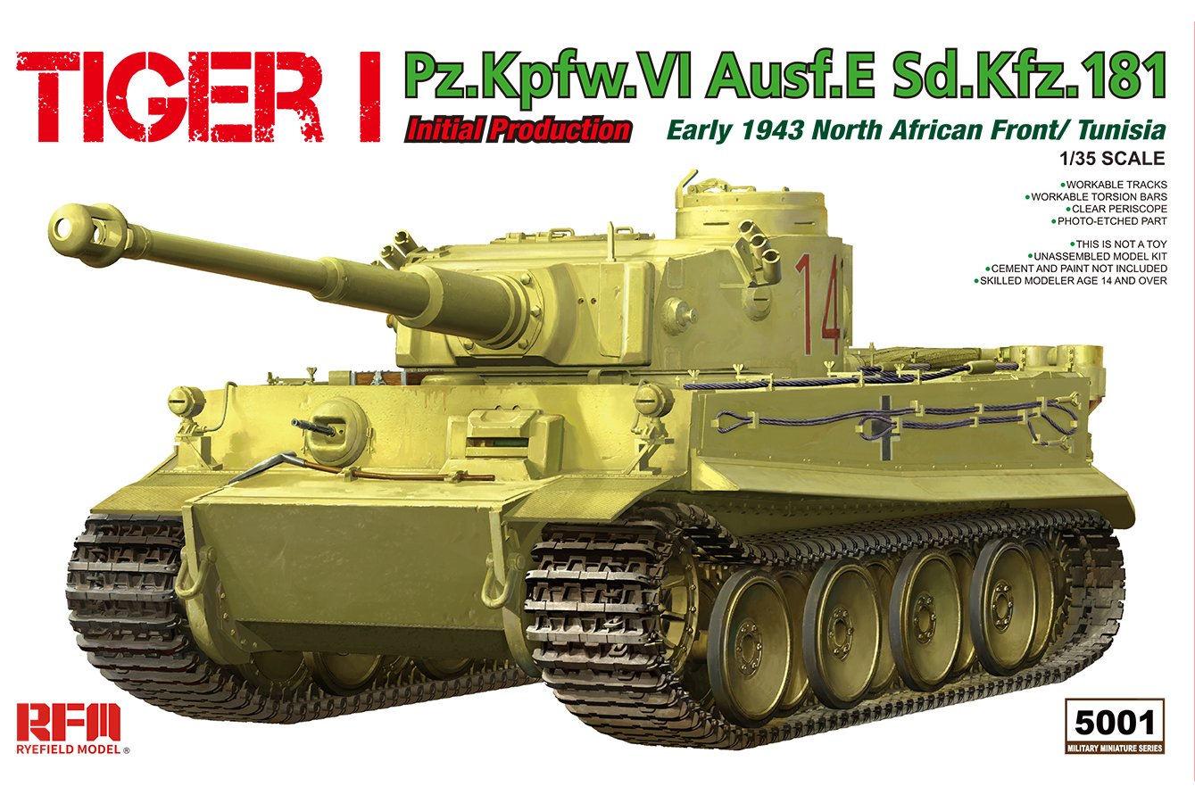 1/35 Tiger I Pz.Kpfw.VI Aust.E Initial Production, Early 1943 - Click Image to Close