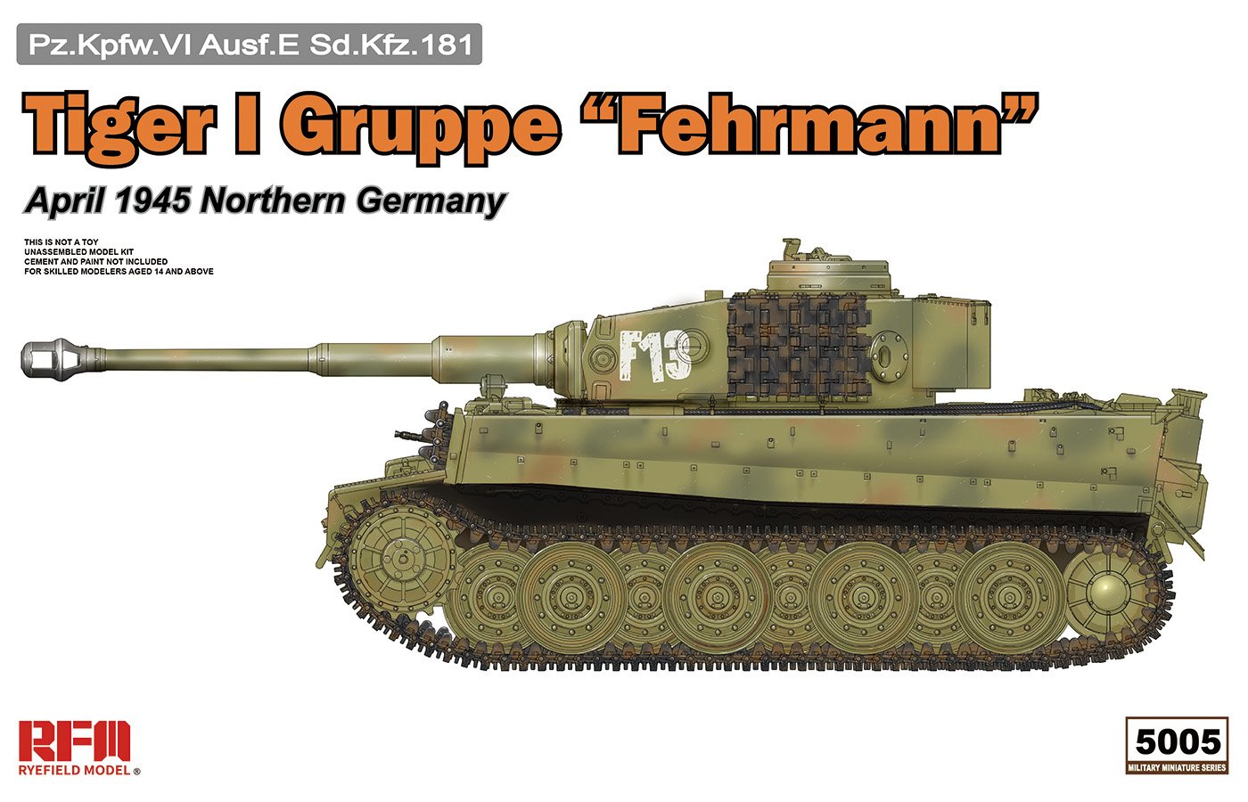 1/35 Tiger I Gruppe "Fehrmann", Aprll 1945 Northern Germany - Click Image to Close