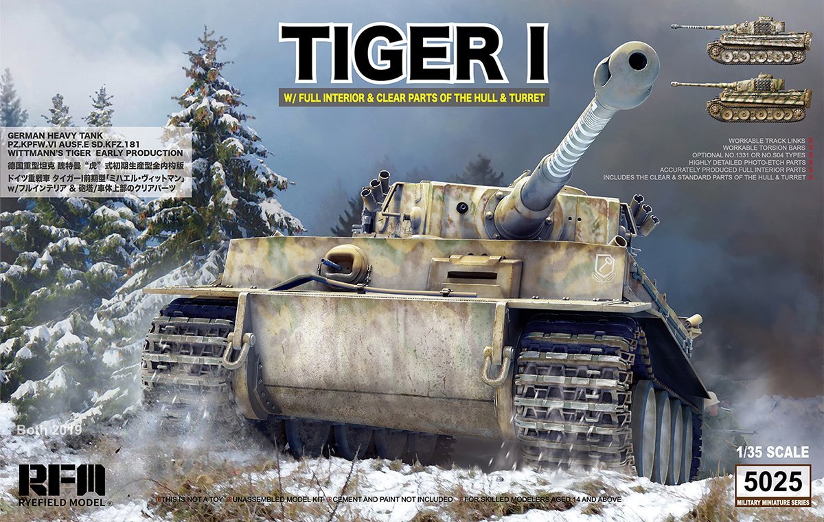 1/35 Tiger I Early Production, with Full Interior & Clear Parts - Click Image to Close