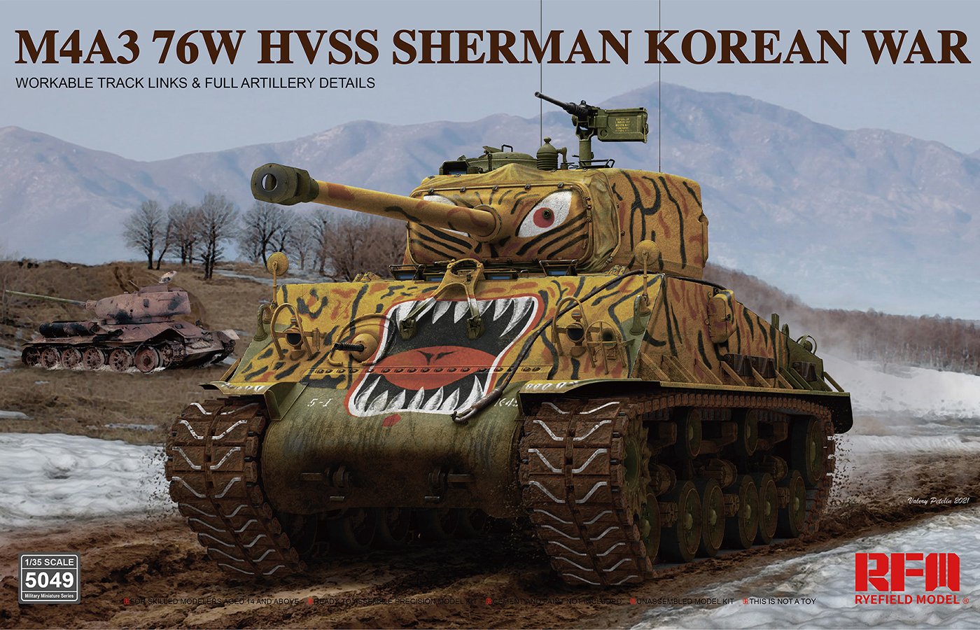 1/35 M4A3 76W HVSS Sherman "Korean War" - Click Image to Close