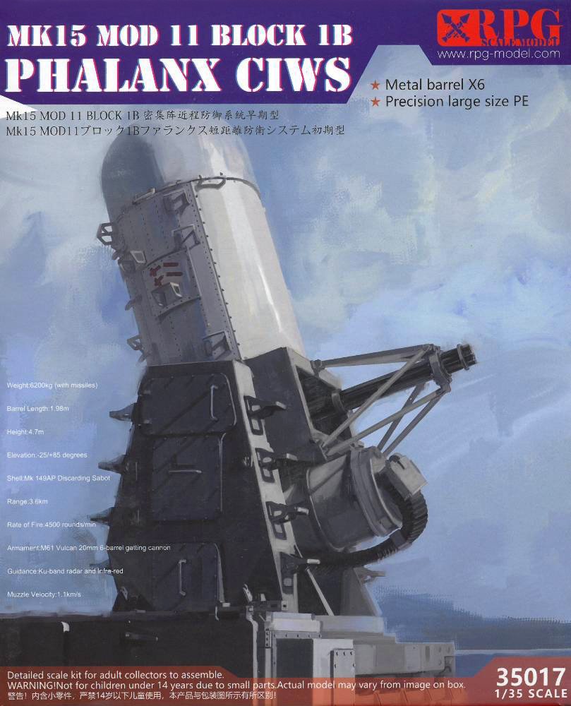 1/35 Phalanx Mk-15 Mod.11 Block.1B Close-ln Weapon System - Click Image to Close