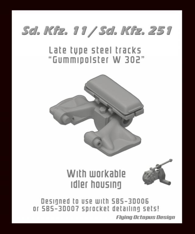 1/35 Sd.Kfz.11, Sd.Kfz.251 Late Type Steel Tracks (Gummi w302) - Click Image to Close