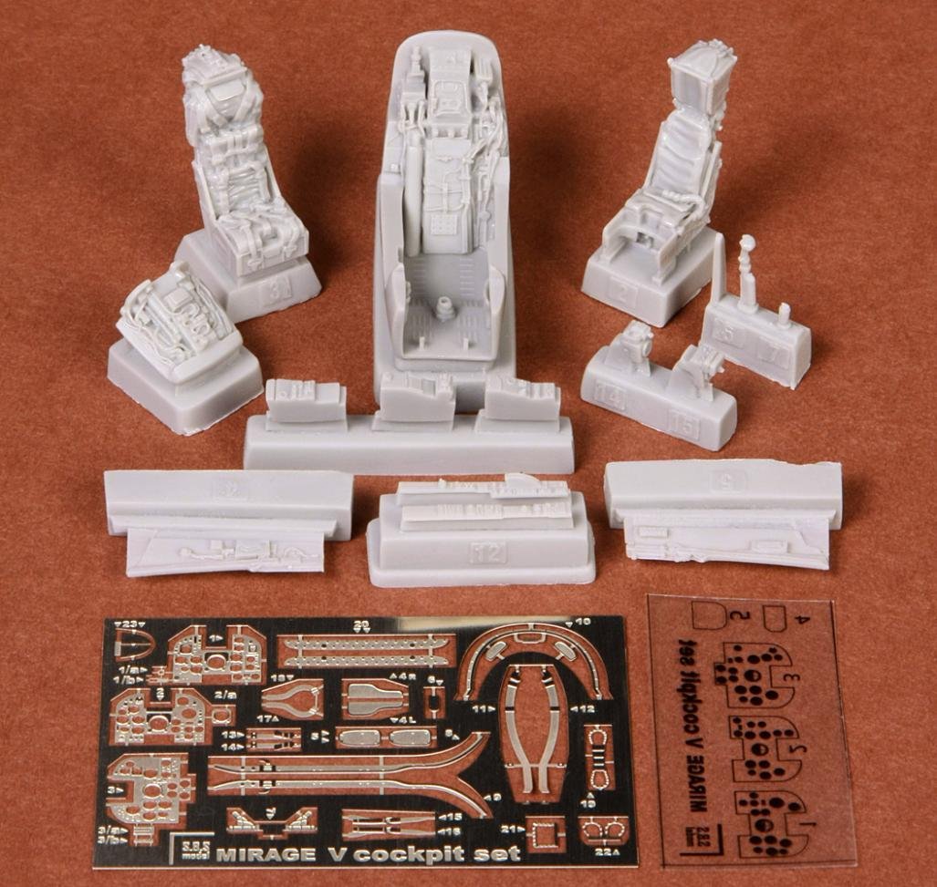 1/48 Mirage 5 Cockpit Set for Kinetic - Click Image to Close