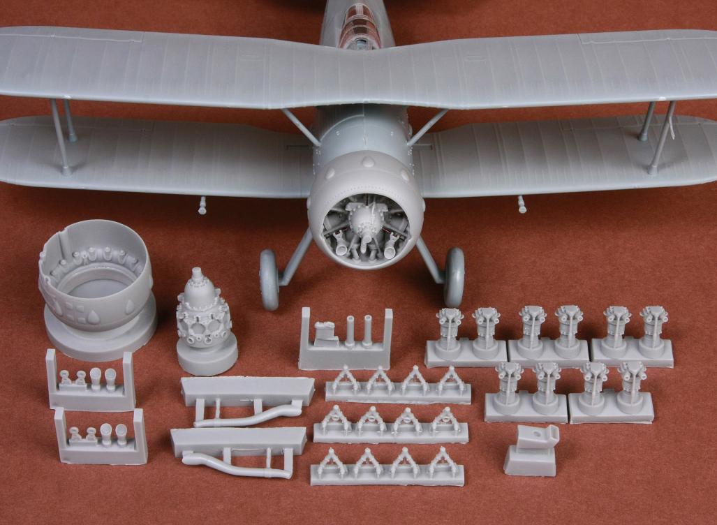 1/48 Gloster Gladiator Mk.I/Mk.II Engine & Cowling for Merit - Click Image to Close