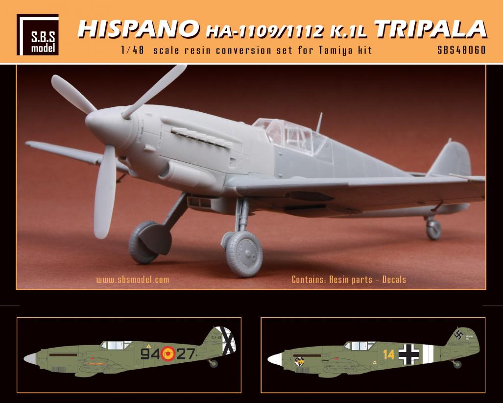 1/48 Hispano HA-1109/1112 K.1L Tripala Conversion Set for Tamiya - Click Image to Close