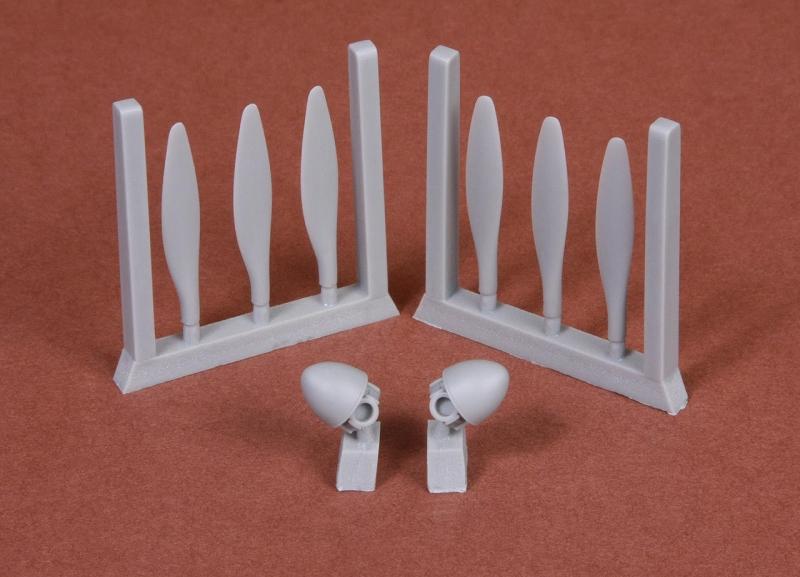1/48 Bristol Blenheim Propeller Set with VL Spinner for Airfix - Click Image to Close