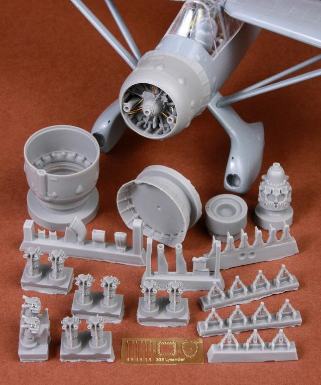 1/48 Westland Lysander Mk.III Engine & Cowling for Eduard/Gavia - Click Image to Close