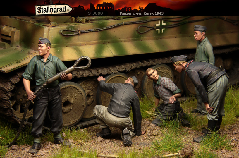 1/35 German Panzer Crew, Kursk 1943 (Big Set, 5 Figures) - Click Image to Close