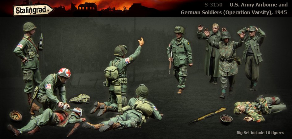 1/35 US and German Soldiers (Big Set, 10 Figures) - Click Image to Close