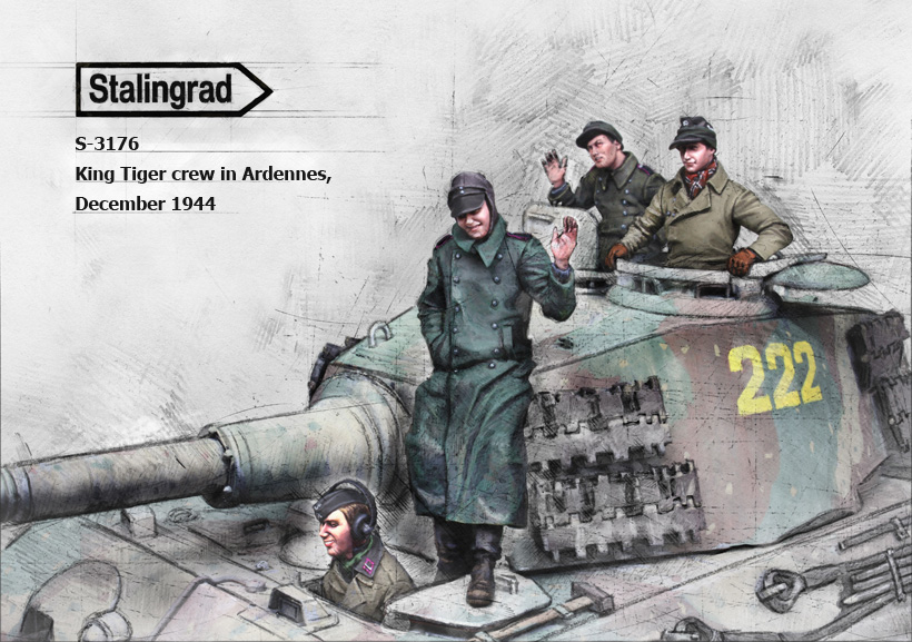 1/35 WWII German King Tiger Crew in Ardennes, December 1944 - Click Image to Close