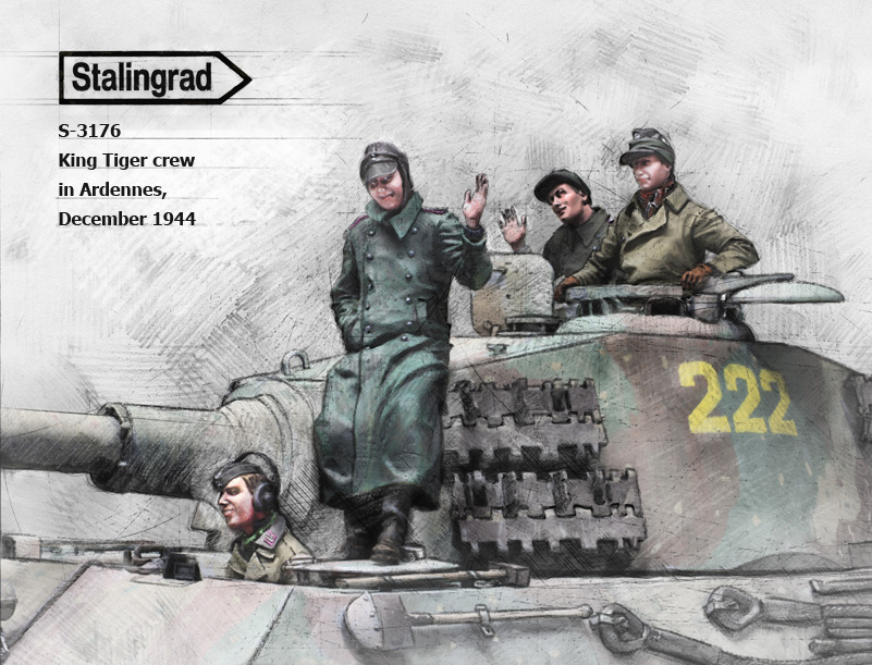 1/35 WWII German King Tiger Crew in Ardennes, December 1944 - Click Image to Close