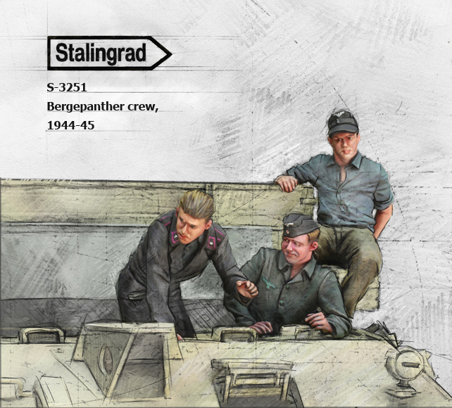 1/35 German Bergepanther Crew - Click Image to Close