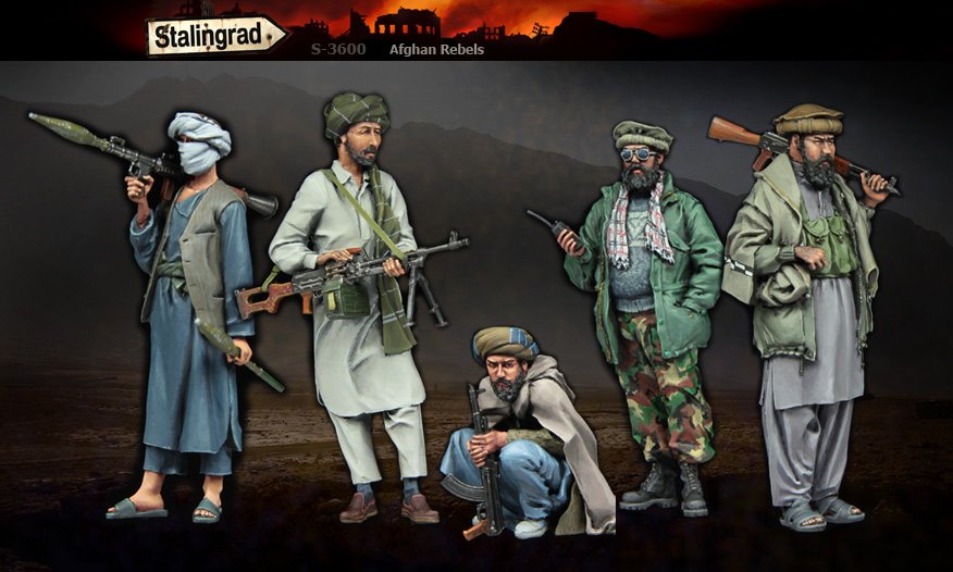 1/35 Afghan Rebels (Big Set, 5 Figures) - Click Image to Close