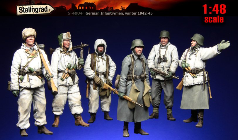 1/48 German Infantrymen, Winter 1942-45 (6 Figures) - Click Image to Close