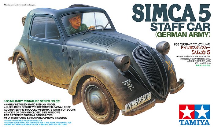 1/35 Simca 5 Staff Car (German Army) - Click Image to Close