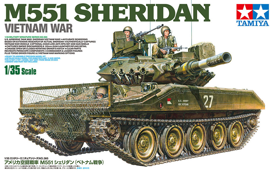 1/35 US Airborne Tank M551 Sheridan, Vietnam War - Click Image to Close