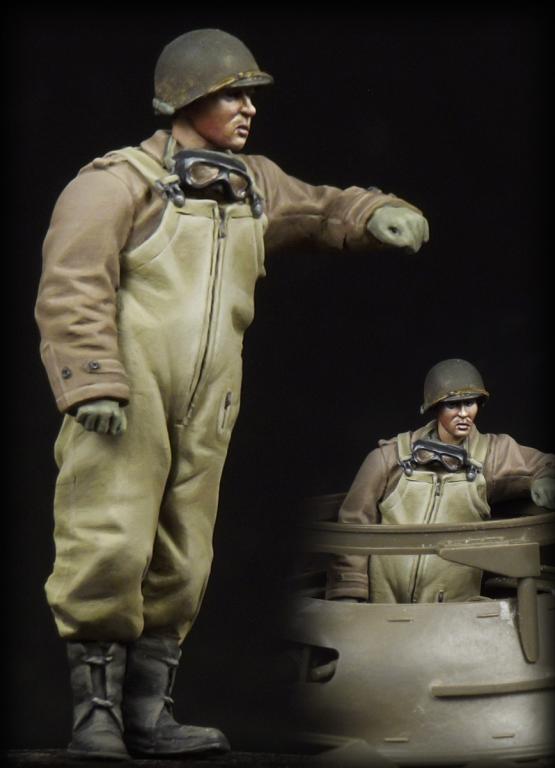 1/35 WWII US M8 Greyhound Crewman (to Tower) - Click Image to Close