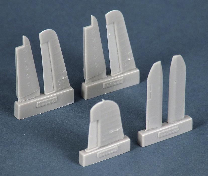 1/72 F4U-1D Corsair Control Surfaces for Tamiya - Click Image to Close