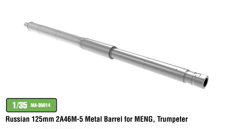 1/35 Russian 125mm 2A46M-5 Barrel for Meng Model, Trumpeter - Click Image to Close