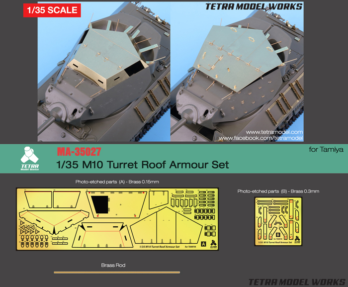 1/35 M10 Turret Roof Armour Set for Tamiya - Click Image to Close