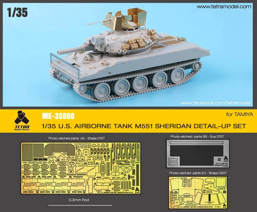 1/35 US M551 Sheridan Detail Up Set for Tamiya - Click Image to Close