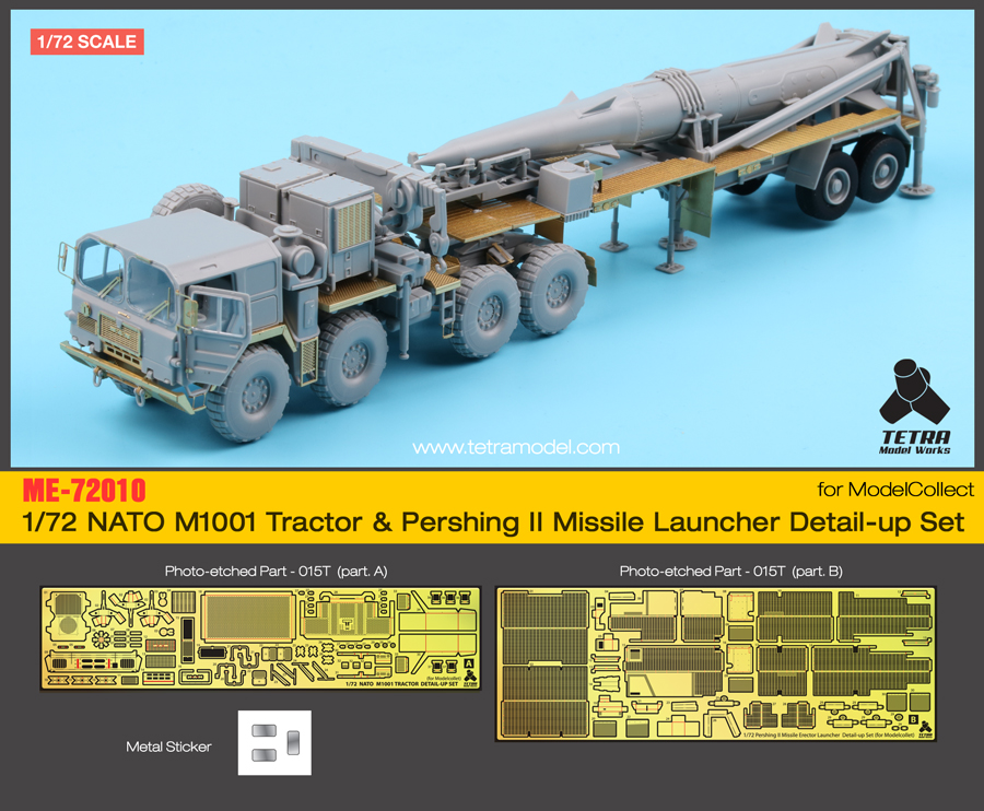 1/72 M1001 Tractor & Pershing II Detail Up Set for Model Collect - Click Image to Close