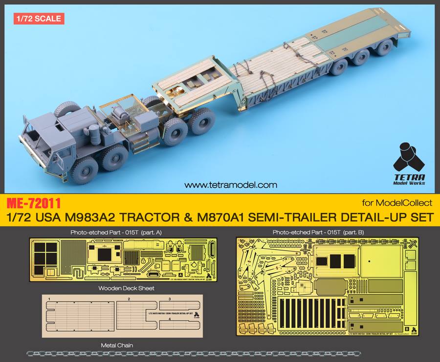 1/72 US M983A2 Tractor & M870A1 Detail Up Set for Model Collect - Click Image to Close