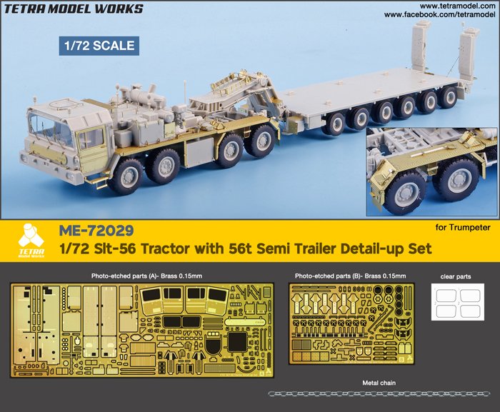 1/72 SLT-56 Tractor & Semi-Trailer Detail Up Set for Trumpeter - Click Image to Close